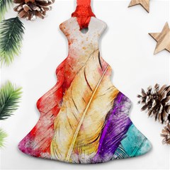 Feathers Bird Animal Art Abstract Ornament (christmas Tree)  by Celenk