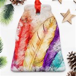 Feathers Bird Animal Art Abstract Bell Ornament (Two Sides) Back