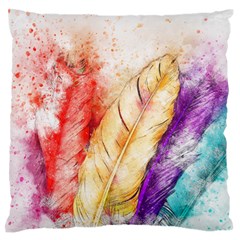 Feathers Bird Animal Art Abstract Standard Flano Cushion Case (two Sides) by Celenk