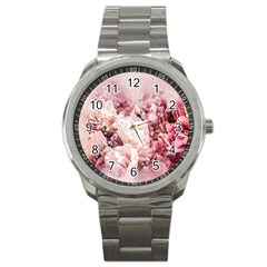 Flowers Bouquet Art Abstract Sport Metal Watch by Celenk