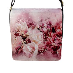 Flowers Bouquet Art Abstract Flap Messenger Bag (l) 