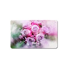 Flowers Roses Bouquet Art Abstract Magnet (name Card) by Celenk