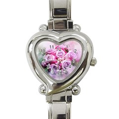 Flowers Roses Bouquet Art Abstract Heart Italian Charm Watch by Celenk