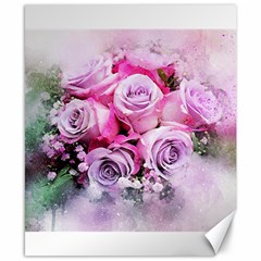 Flowers Roses Bouquet Art Abstract Canvas 8  X 10  by Celenk