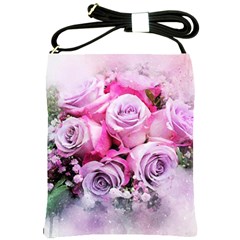 Flowers Roses Bouquet Art Abstract Shoulder Sling Bags by Celenk