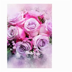 Flowers Roses Bouquet Art Abstract Small Garden Flag (two Sides) by Celenk