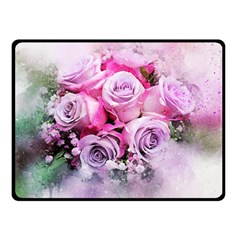 Flowers Roses Bouquet Art Abstract Double Sided Fleece Blanket (small)  by Celenk