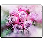 Flowers Roses Bouquet Art Abstract Double Sided Fleece Blanket (Medium)  58.8 x47.4  Blanket Front