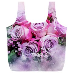 Flowers Roses Bouquet Art Abstract Full Print Recycle Bags (l)  by Celenk