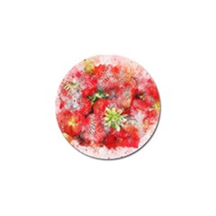 Strawberries Fruit Food Art Golf Ball Marker by Celenk