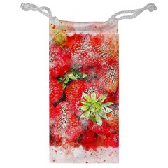 Strawberries Fruit Food Art Jewelry Bag by Celenk