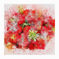 Strawberries Fruit Food Art Medium Glasses Cloth by Celenk