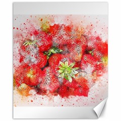 Strawberries Fruit Food Art Canvas 11  X 14   by Celenk