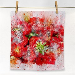 Strawberries Fruit Food Art Face Towel by Celenk