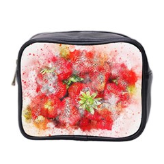 Strawberries Fruit Food Art Mini Toiletries Bag 2-side by Celenk