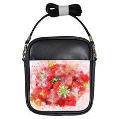 Strawberries Fruit Food Art Girls Sling Bags by Celenk