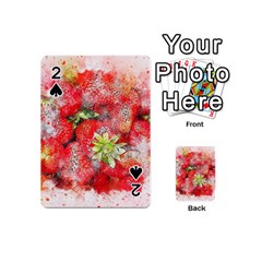 Strawberries Fruit Food Art Playing Cards 54 (mini)  by Celenk