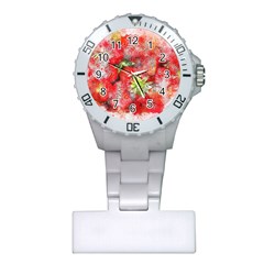 Strawberries Fruit Food Art Plastic Nurses Watch by Celenk