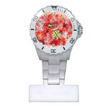 Strawberries Fruit Food Art Plastic Nurses Watch Front