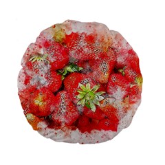 Strawberries Fruit Food Art Standard 15  Premium Flano Round Cushions by Celenk