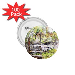 River Bridge Art Abstract Nature 1 75  Buttons (100 Pack)  by Celenk