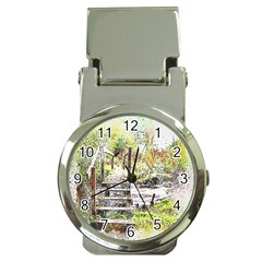 River Bridge Art Abstract Nature Money Clip Watches by Celenk