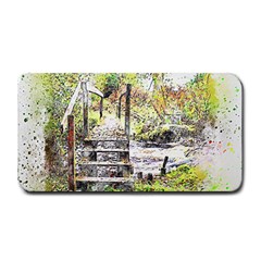 River Bridge Art Abstract Nature Medium Bar Mats by Celenk