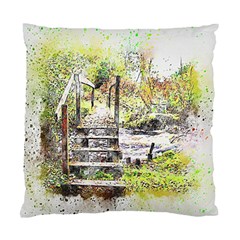 River Bridge Art Abstract Nature Standard Cushion Case (one Side) by Celenk