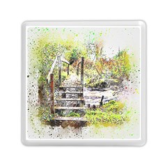 River Bridge Art Abstract Nature Memory Card Reader (square)  by Celenk