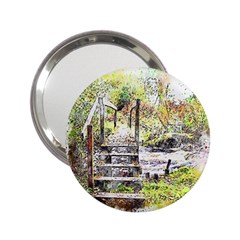 River Bridge Art Abstract Nature 2 25  Handbag Mirrors by Celenk