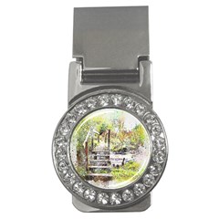 River Bridge Art Abstract Nature Money Clips (cz)  by Celenk