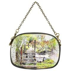 River Bridge Art Abstract Nature Chain Purses (two Sides)  by Celenk