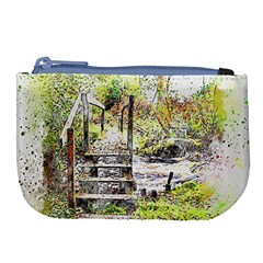 River Bridge Art Abstract Nature Large Coin Purse