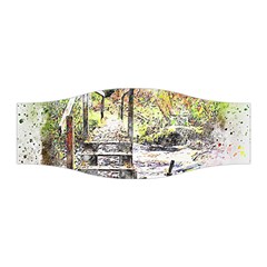 River Bridge Art Abstract Nature Stretchable Headband by Celenk