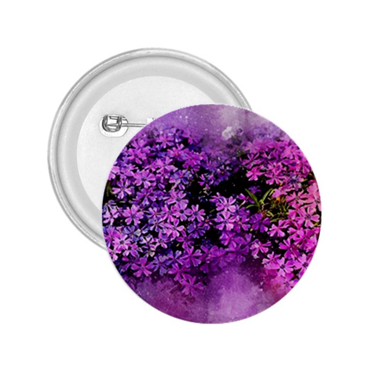 Flowers Spring Art Abstract Nature 2.25  Buttons