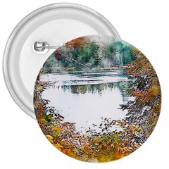 River Water Art Abstract Stones 3  Buttons by Celenk