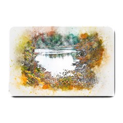 River Water Art Abstract Stones Small Doormat  by Celenk