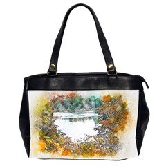 River Water Art Abstract Stones Office Handbags (2 Sides)  by Celenk