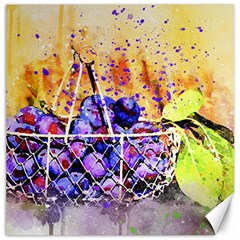 Fruit Plums Art Abstract Nature Canvas 12  X 12   by Celenk