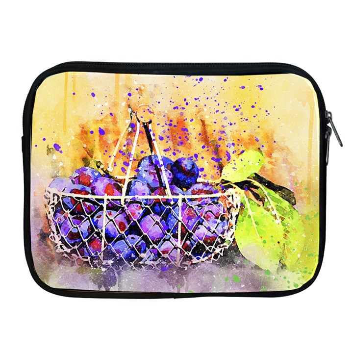 Fruit Plums Art Abstract Nature Apple iPad 2/3/4 Zipper Cases