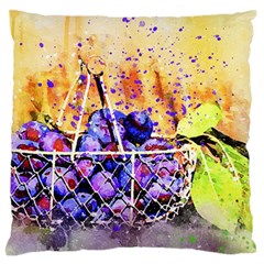 Fruit Plums Art Abstract Nature Standard Flano Cushion Case (one Side) by Celenk