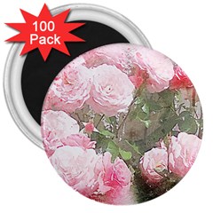 Flowers Roses Art Abstract Nature 3  Magnets (100 Pack) by Celenk