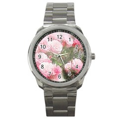 Flowers Roses Art Abstract Nature Sport Metal Watch by Celenk