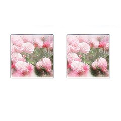 Flowers Roses Art Abstract Nature Cufflinks (square) by Celenk