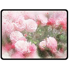 Flowers Roses Art Abstract Nature Fleece Blanket (large)  by Celenk