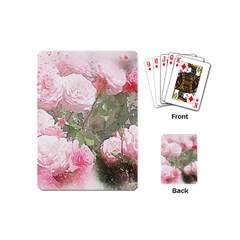 Flowers Roses Art Abstract Nature Playing Cards (mini)  by Celenk