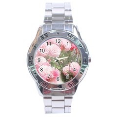 Flowers Roses Art Abstract Nature Stainless Steel Analogue Watch by Celenk