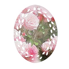 Flowers Roses Art Abstract Nature Ornament (oval Filigree) by Celenk