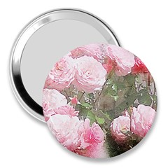 Flowers Roses Art Abstract Nature 3  Handbag Mirrors by Celenk