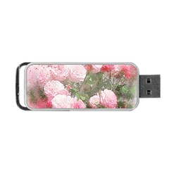 Flowers Roses Art Abstract Nature Portable Usb Flash (one Side) by Celenk